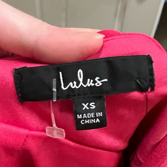 Lulu’s Hot Pink One-Shoulder Asymmetrical Sleeveless Jumpsuit Jumper Romper - Picture 9 of 12